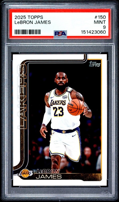 2025 TOPPS #150 LEBRON JAMES PSA 9