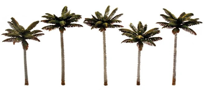 Woodland Scenics WTR3597 TR3597 3""-3¾"" Classic Small Palm Trees (5/Pk)