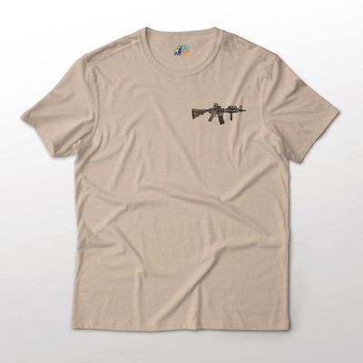 MK18 MOD 0 CQBR Gun Art Chest Graphic T-Shirt