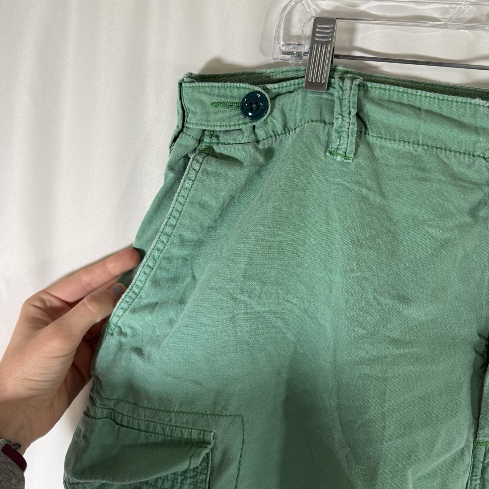 Polo Ralph Lauren Cargo Shorts Women's 38 Green Relaxed Fit 100% Cotton 8.5" In thumbnail 5