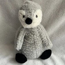 FAO Schwarz Plush Grey Penguin Toasties Microwavable Stuffed Animal Weighted