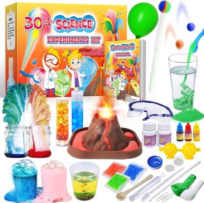 30+ Science Lab Experiments Kit for Kids, STEM Activities, Chemistry Set, Volcan