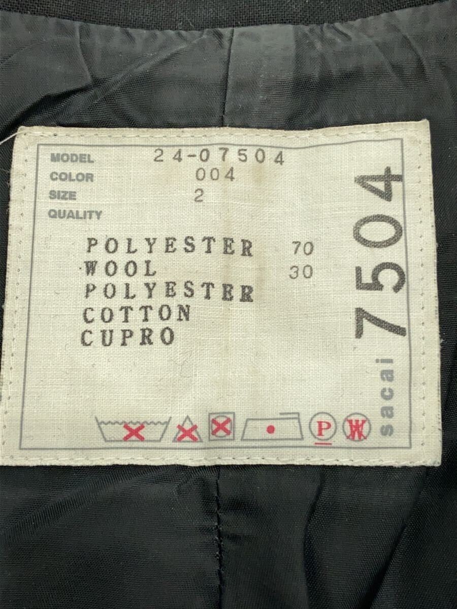 ALTRA Giacca Sacai Altro D2 24aw Sl ching X Cotone Popeline 2 Poliestere BLK Usata