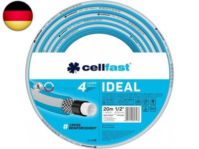 Cellfast Gartenschlauch IDEAL, Strapazierfähig, Flexibel, 4-lagig, Haltbare 
