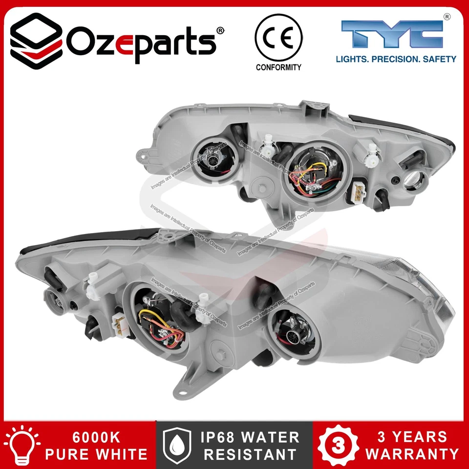 Pair LH+RH LED Headlight Head Lights For Holden Commodore VY S SS SV8 02~04 - Image 2 of 4