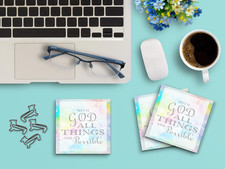 Sticky Notes 3 Pack 3"x3" 50ct With God All Things Are Possible