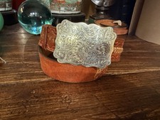 Diablo engraved Sterling Silver Belt Buckle 1.5  -36-37      Overlay 800