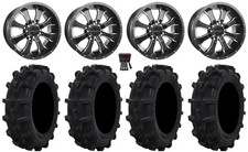 Raceline Mamba 14 Wheels Black 27 Mud Xc Tires Commander Maverick