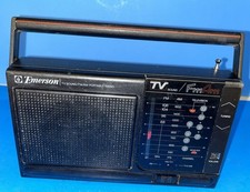 Vintage Emerson TV FM/AM Radio PM3911 Battery or Electric Powered Tested