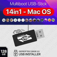 Mac OS X 14in1 Multiboot! Alle 14 Versionen auf einem 128GB USB 3.0 Boot Stick!