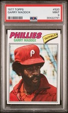 1977 Topps #520 Garry Maddox - Philadelphia Phillies - MINT - PSA 9