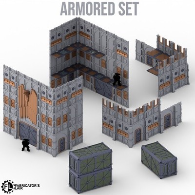 Grimdark Wargaming WTC Foldable Terrain - Armoured Set