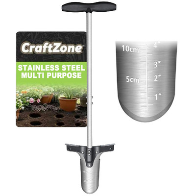 Craftzone Bulb Planter Tool Long Handle And Foot Pedal Heavy Duty High Carbon