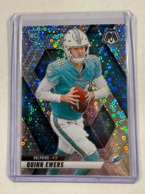 2025 Mosaic Quinn Ewers Rookies RC No Huddle Silver Disco Prizm #308 Dolphins