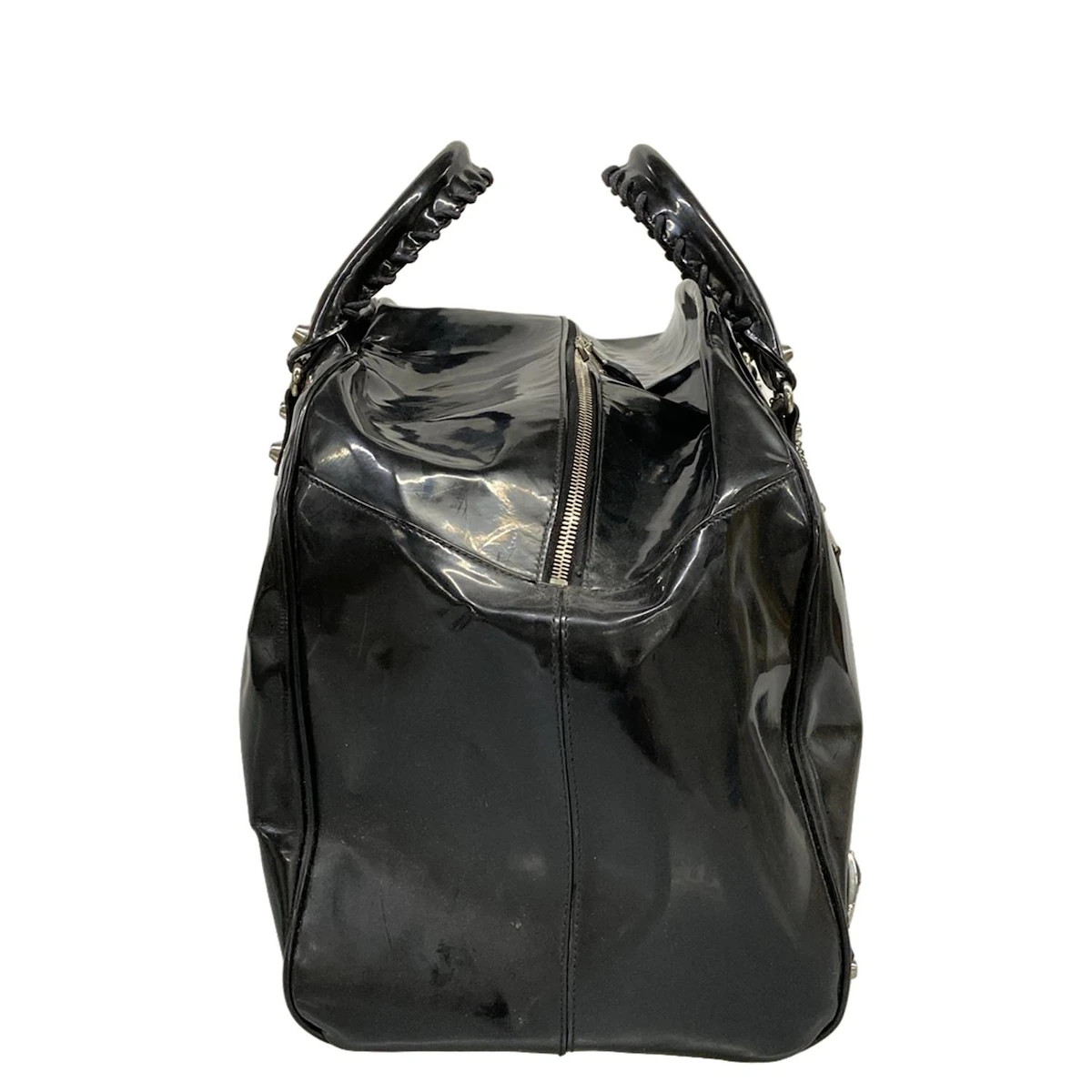 BALENCIAGA The Holiday 203250 Black Leather Boston Bag | eBay