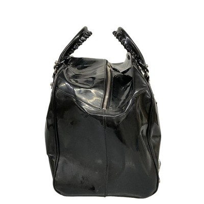 BALENCIAGA The Holiday 203250 Black Leather Boston Bag | eBay
