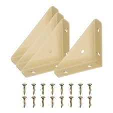 4pcs Corner Brace Brackets 66mm x 66mm Carbon Steel Triangle Corner Braces Khaki