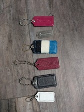 Authentic Coach Hang Tags Fob Charm 6 Pieces, Metallic Accents, Assorted Colors