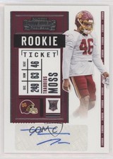 2020 Panini Contenders Rookie Ticket Variation /73 Thaddeus Moss #237 Auto mm8