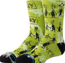 Stance, "Down in Whoville" Kids Crew Socks, Green. Size: Y3-5.5