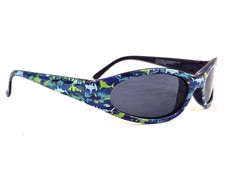 Shark Pattern Sunglasses Blue Kids/Youth/Boys Sport Wrap Around Greenbriar