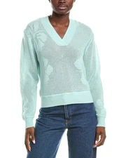Brodie Cashmere Aloha Open V-Neck Cashmere Sweater Women's