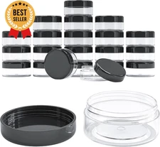 100x 5g Plastic Cosmetic Jars w/ Lids Empty Sample Containers BPA Free