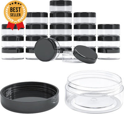 100x 5g Plastic Cosmetic Jars w/ Lids Empty Sample Containers BPA Free
