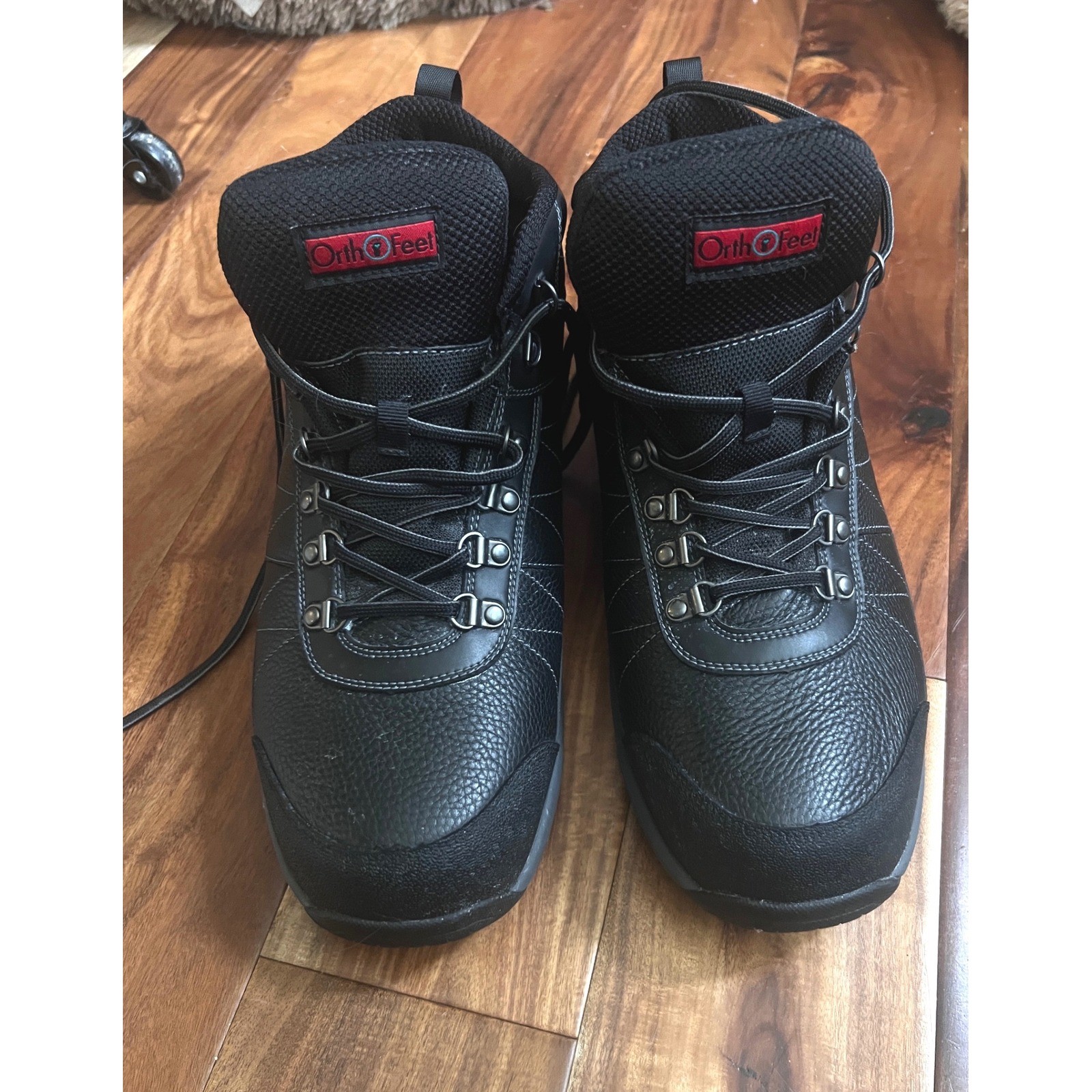 S Wide 2e Black Leather Orthopedic Comfort Boots Size 14
