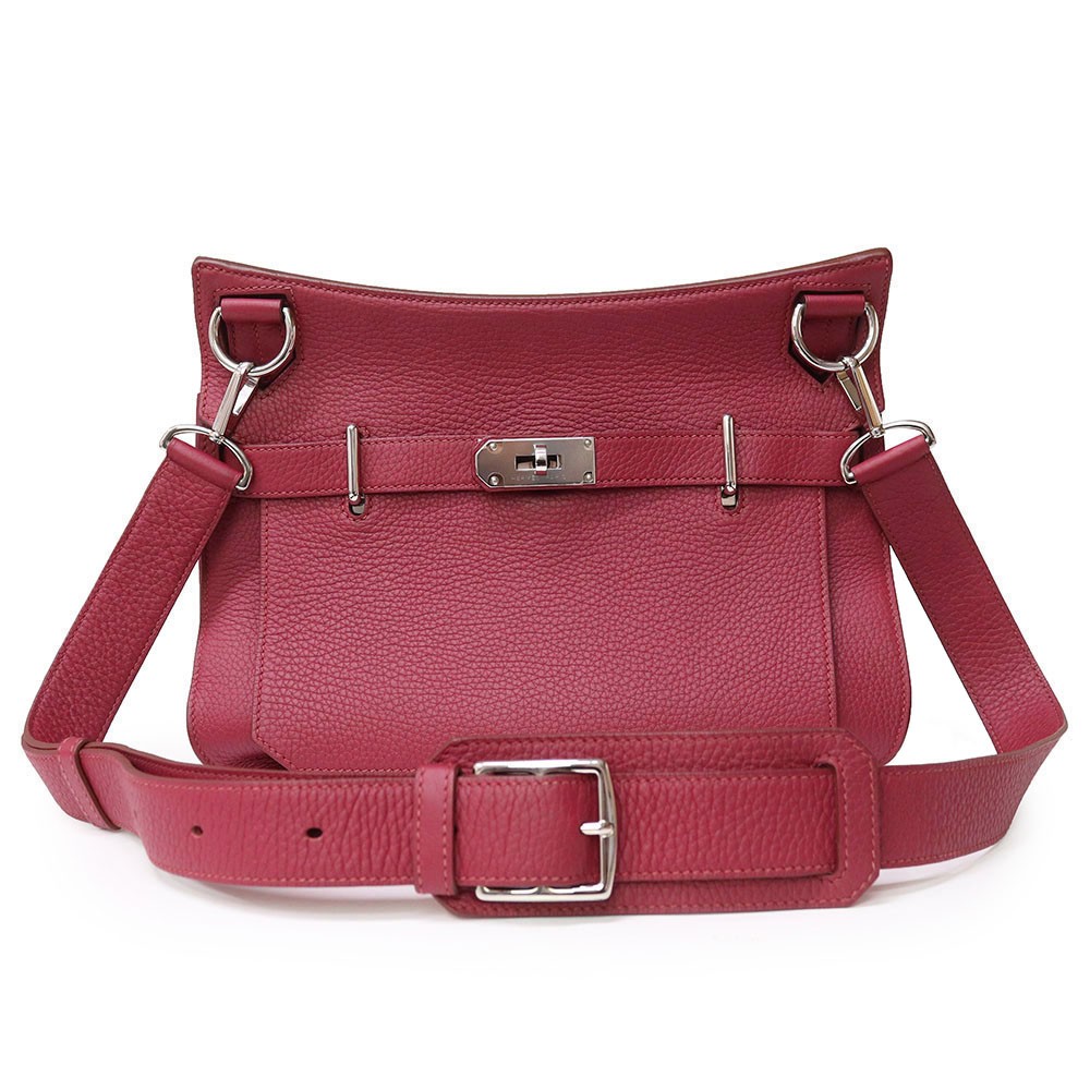 HERMES Jypsiere Shoulder Bag / Taurillon Clemence leather, Ruby