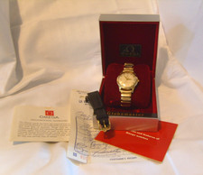 Omega Globemaster 1958 Vintage 10ct Gold Filled Original Boxes Receipts & Strap