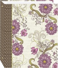 Magnetic Self-Stick 3-Ring Photo Album 100 Pages 50 Sheets , Berry Blossoms Des