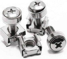 60-Pack M6 x 16mm Screws and Cage One Size, screw cage nut Silver