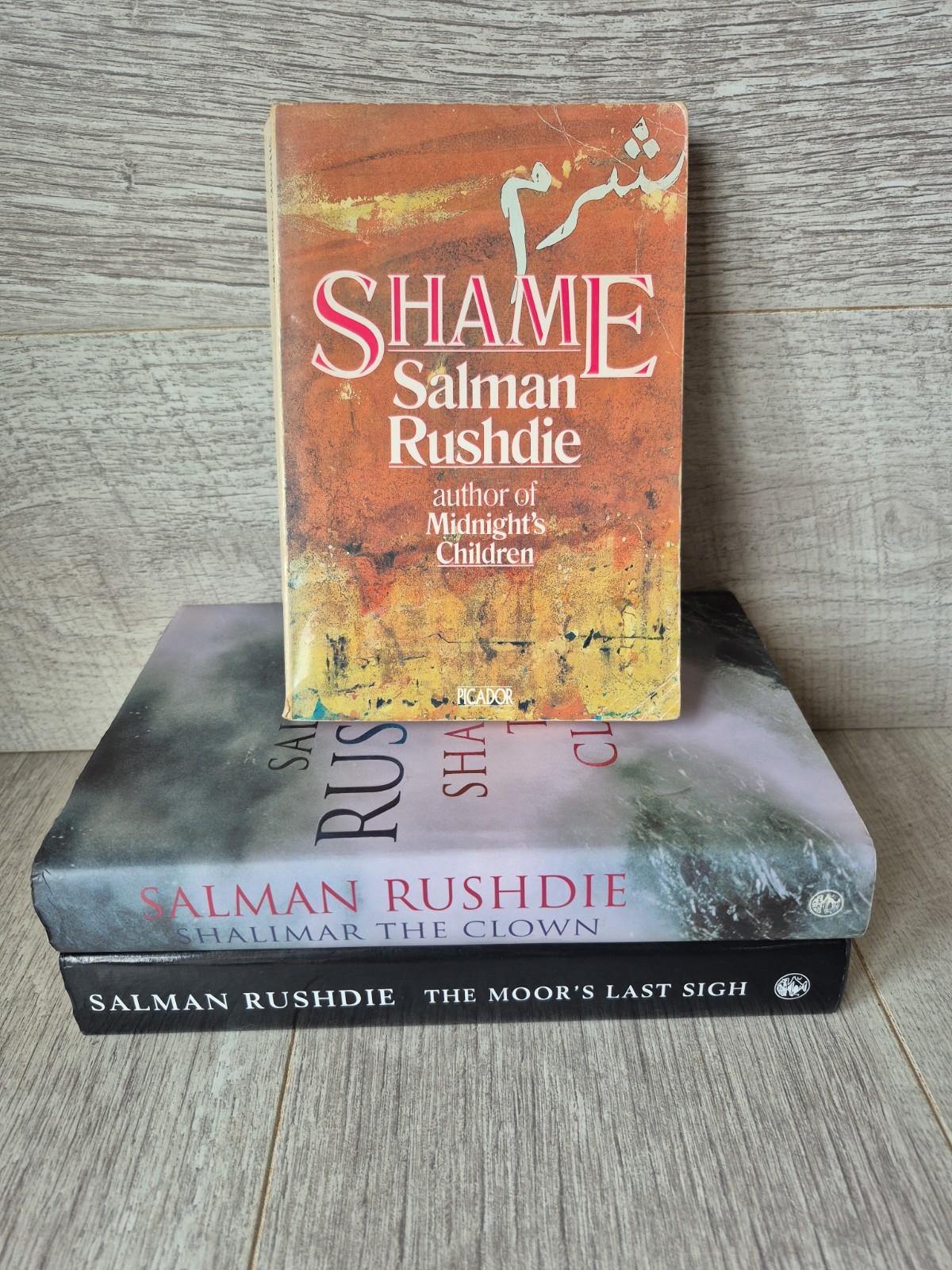 Salman Rushdie The Moor's Last Sigh, Shame, Shalimar the Clown book bundle x 3