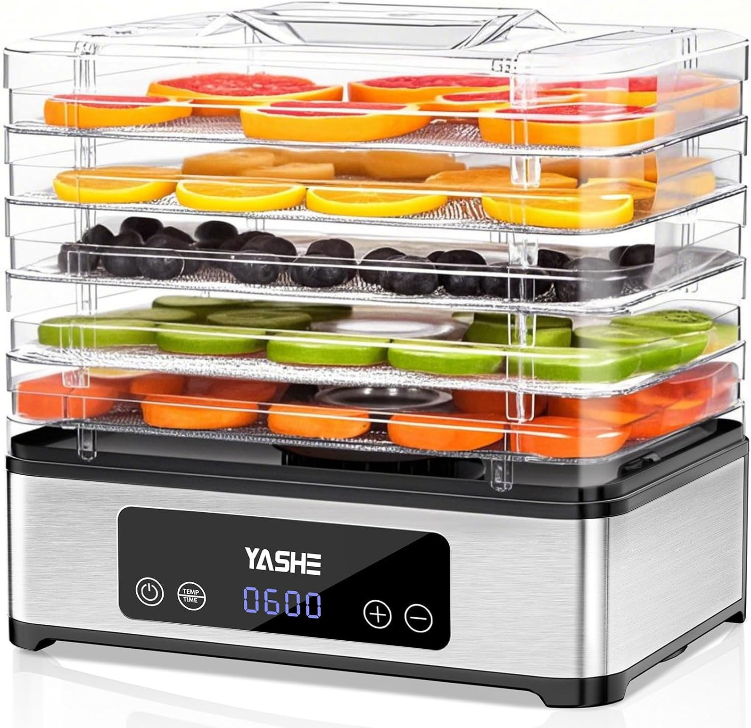 Essiccatore Alimentare Professionale 400W 5 Vassoi Inox per Carne e Frutta