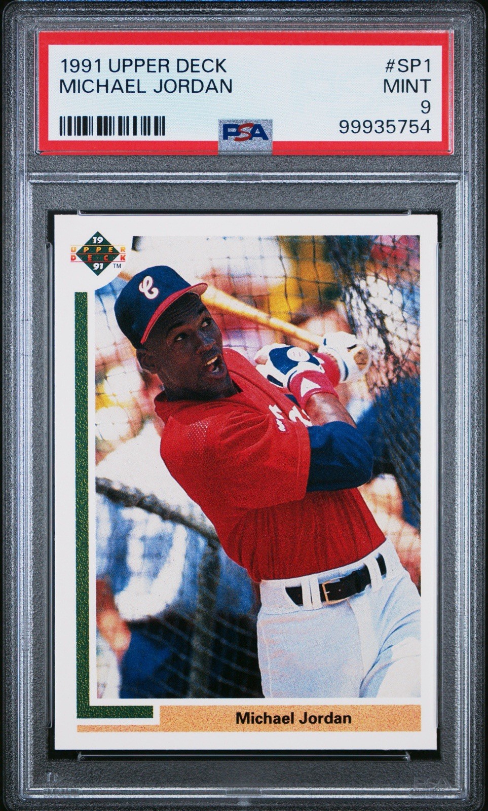 1991 Upper Deck Michael Jordan Chicago White Sox #SP1 Short Print PSA 9