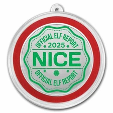 2025 1 oz Silver Colorized Round - Naughty or Nice