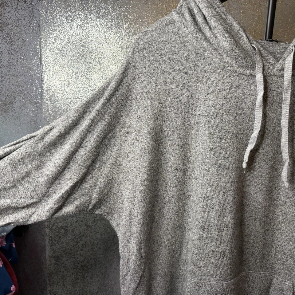 Brandy Melville Mujer Sudadera con Capucha Pullover Suéter Gris Sudadera Talla Única Foto 3 de 4