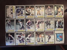 1977-78 OPC lot of 18 featuring the New York Rangers with 3 rookie cards.