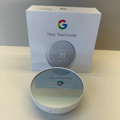 Google Nest Smart Thermostat Snow Model G4CVZ White Wifi App Programmable