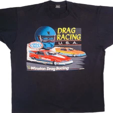 VINTAGE NHRA DRAG RACING USA WINSTON 90S TEE SHIRT SIZE XL MADE IN USA
