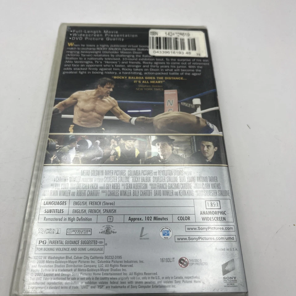 Rocky Balboa - Filme UMD PSP PlayStation Portable - Novo em folha lacrado - Imagem 2 de 4