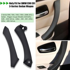 Interior Door Handle Front Rear Left Side Black Fit BMW 3 Series E90 E91 2004-12