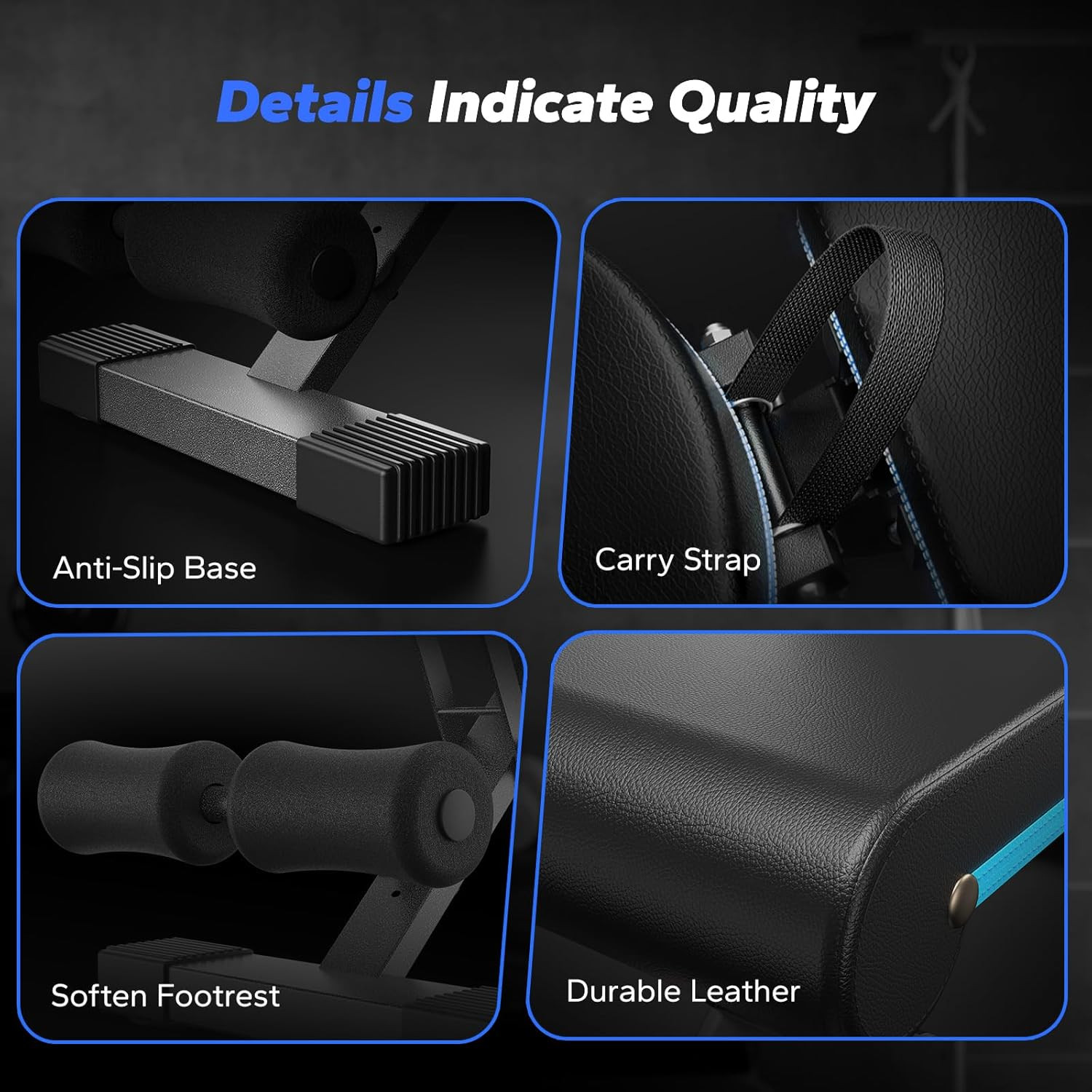 Weight Bench, Foldable Weight Benches for Home Gym with 990 LBS, Adjustable Weig