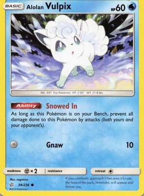 Alolan Vulpix Common Normal SM - Cosmic Eclipse 39/236 NM