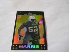DAVID HARRIS ROOKIE REFRACTOR PARALLEL NEW YORK JETS 2007 TOPPS CHROME