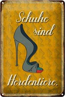 Schild Blech 20X30Cm - Made In Germany - Spruch Schuhe Sind Herdentiere Metall D