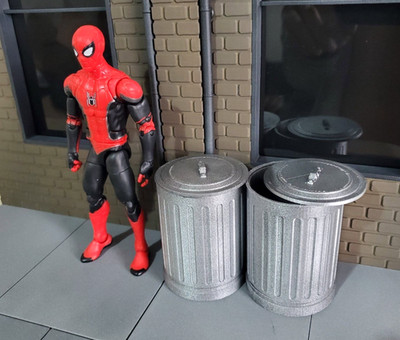 Mülleimer Mülleimer x2 Street Diorama Modell für 1/12 Scale Figuren Marvel Legends
