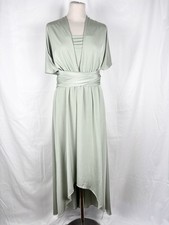 Debut Pale Green Multiway Hi-Lo Formal Evening Dress - Size M - New With Tags