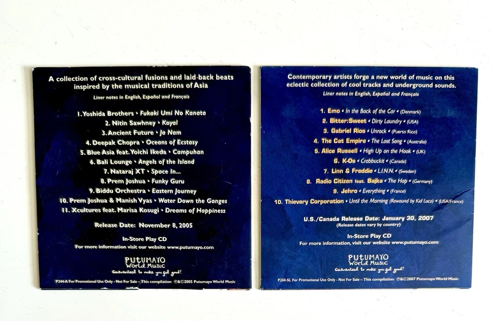 Putumayo World Music CDs - Lot of 7 - Latin, Celtic, Asian, New Orleans, Best Of Foto 3 de 4